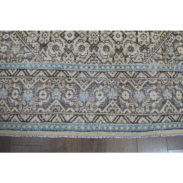 1970s Vintage Persian Handmade Wool Cotton Brown Area Rug For Sale In San Francisco - Image 6 of 11