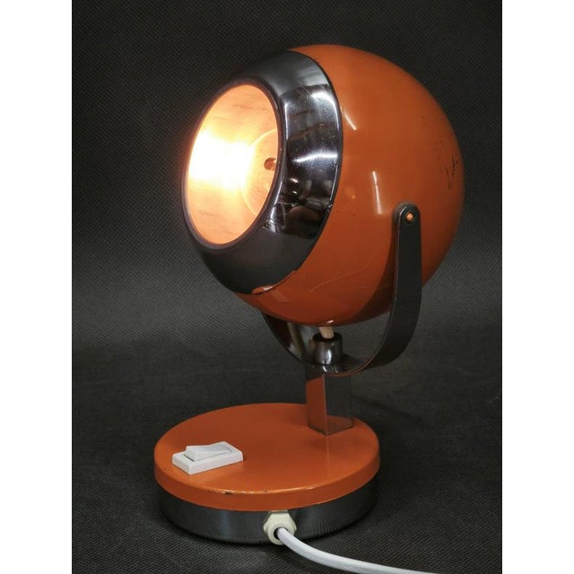 Sculptural 1970s eyeball table lamp designed by goffredo reggiani for reggiani, italy. This distinctive italian space age...