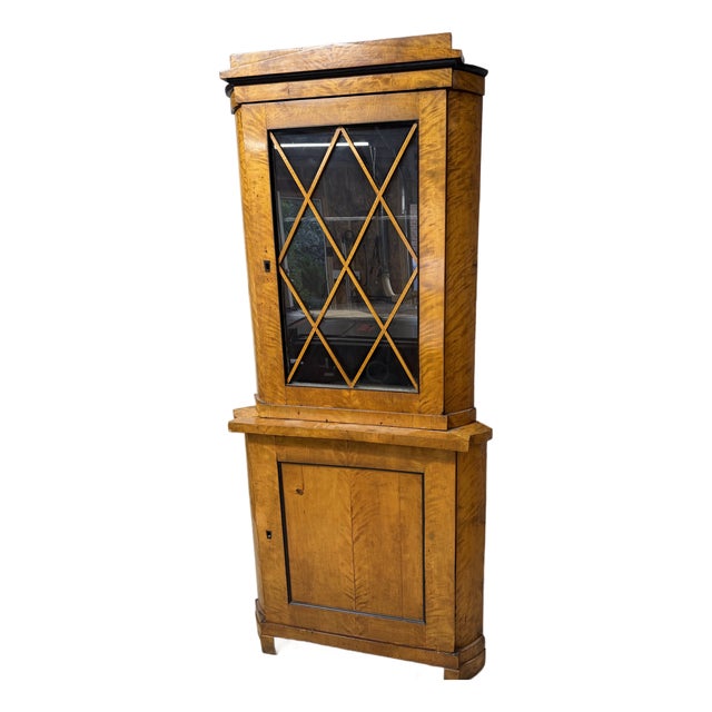 Mid 19th Century Biedermeier Corner Cabinet For Sale
