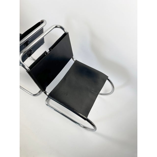 Metal MR10 Chairs by Ludwig Mies Van Der Rohe for Knoll International, 1970s, Set of 2 For Sale - Image 7 of 11