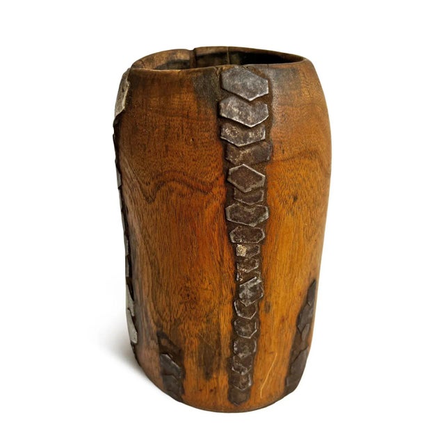 Authentic old vintage wood Tutsi milk pot. Simple shape carved with thin walls. Used to collect milk and store food as...