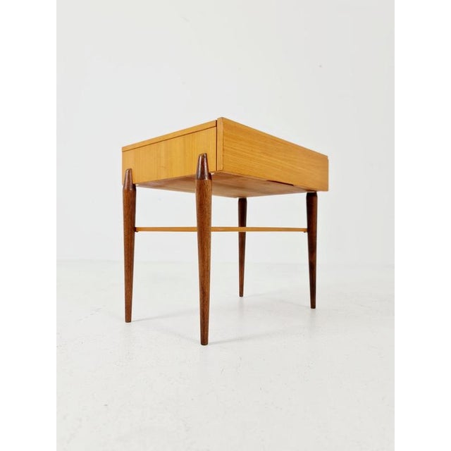 Mid-Century German Teak abd Ash Side Table by Wk Möbel, 1960s For Sale - Image 10 of 18