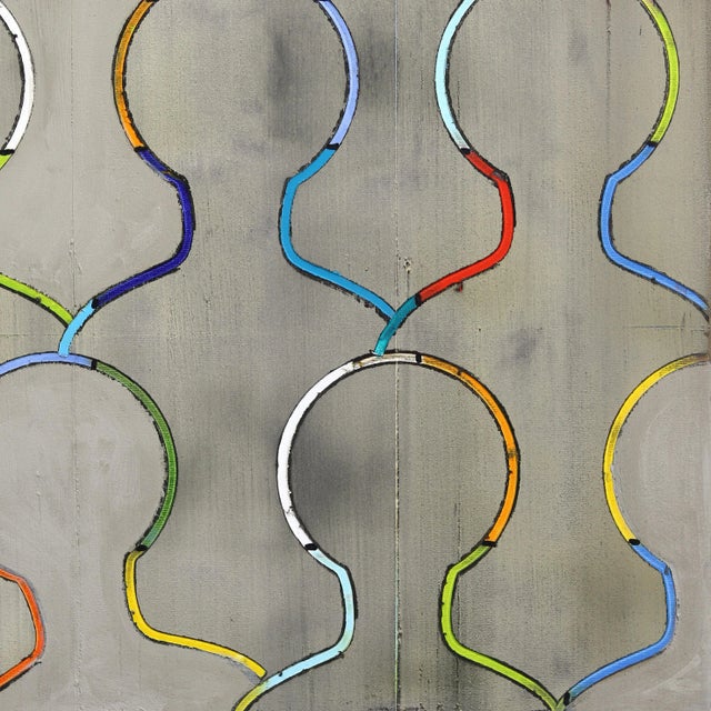 2020s Come Together VI - Playful Abstract Painting Original Artwork by Petra Rös-Nickel For Sale - Image 5 of 9