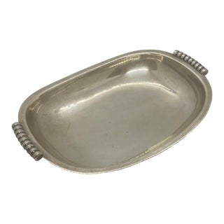 1960s Cohr Danish Alta Mid-Century Modern Silver Plate Epns Oval Serving Bowl For Sale