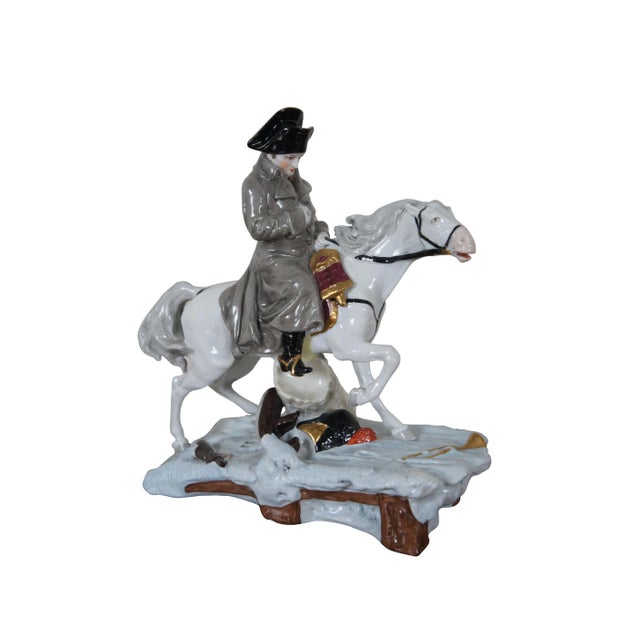 Antique German Scheibe-Alsbach / Sitzendorf / Kister porcelain figurine of General Napoleon Bonaparte wearing traditional...