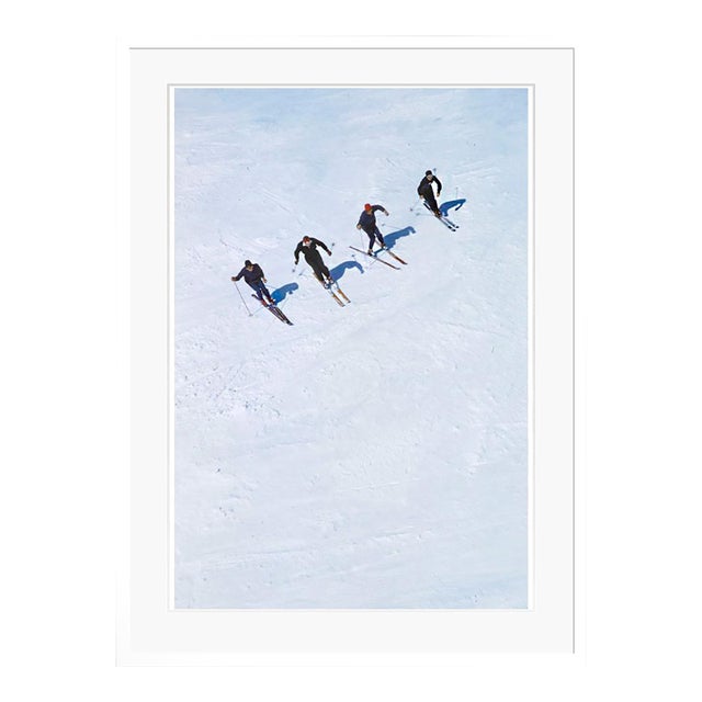 Toni Frissell 'On the Piste' Archival Pigment Print Framed in White For Sale