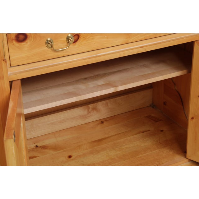 Brown Chippendale Distressed Washed Pine Bar Cabinet For Sale - Image 8 of 18