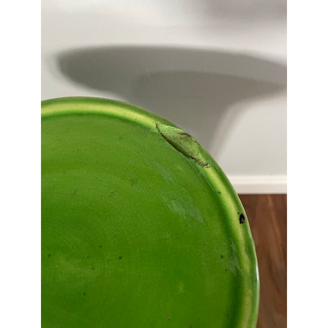 Majolica Green Plant Stand For Sale - Image 10 of 10