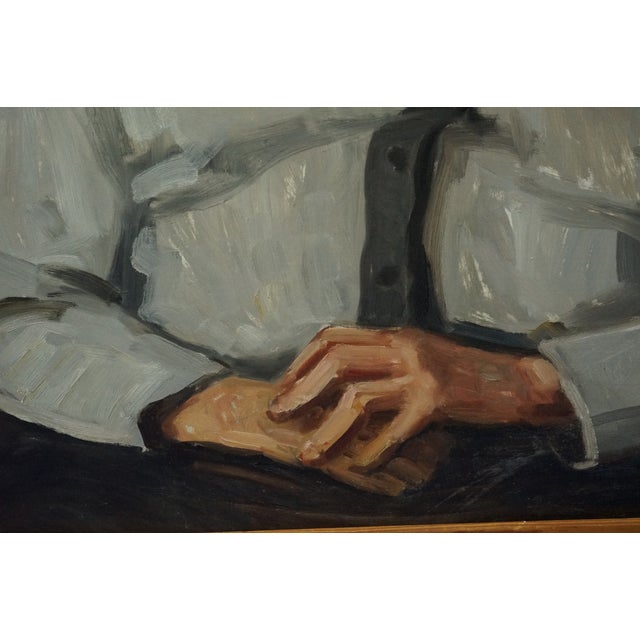 Bruno Krauskopf, Post-Impressionist Portrait of an Elderly Woman, 20th Century, Oil on Masonite, Framed For Sale - Image 8 of 18