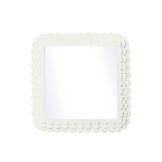 Contemporary Fleur Home Carnival Krewe Square Mirror in White Dove, 24x24 For Sale - Image 3 of 3