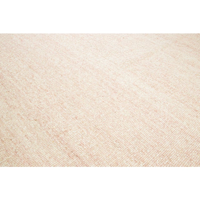 Blush Modern Natural Style Handmade Wool and Jute Rug For Sale - Image 10 of 10