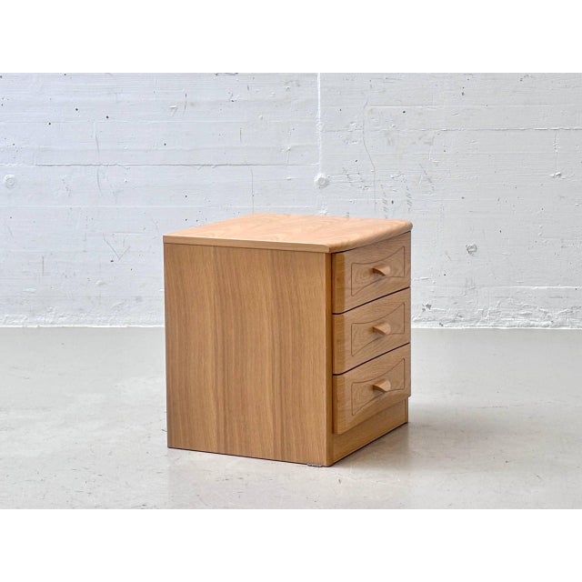 Vintage Bedside Table in Light Wood For Sale - Image 9 of 16