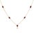 Contemporary Garnet Station Necklace in 18k Gold Plated | Gemstone Layering Chain Link Necklace | January Birthstone Neckalce For Sale - Image 3 of 3