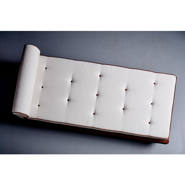 Wood Daybed with Mahogany Frame in the style of Charlotte Perriand, France, 1950s For Sale - Image 7 of 18