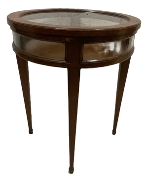 Louis XVI Style Pedestal Display Cabinet with Removable Top, 20th Century