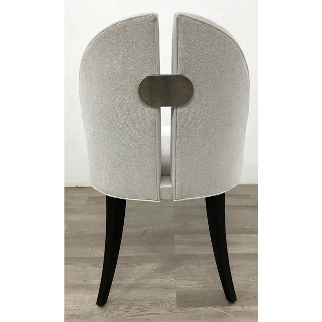 Caracole Caracole Modern Light Gray Cameo Dining Chairs Set of 4 For Sale - Image 4 of 8