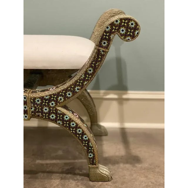 This is a really special vintage vanity stool. The overall shape and design is done in the traditional style. What makes...