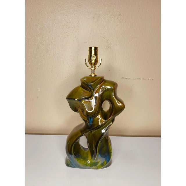 1950s Vintage Marianna Von Allesch Ceramic Table Lamp With Shade For Sale - Image 5 of 10