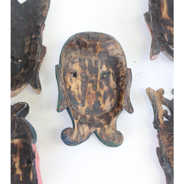 Chinoiserie Theatrical Masks Curated Collection Set A For Sale - Image 3 of 11