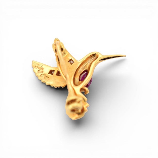 Mid 20th Century Vintage Brooch E. Wolfe and Co Signed and Numbered 18k Gold For Sale - Image 5 of 6