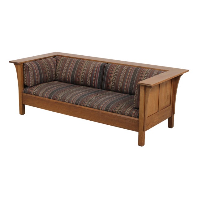 Stickley Mission Oak Prairie Sofa For Sale