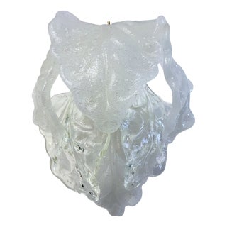 Hollywood Regency Wall Lamp with Murano Glass Leaves, 1970s For Sale
