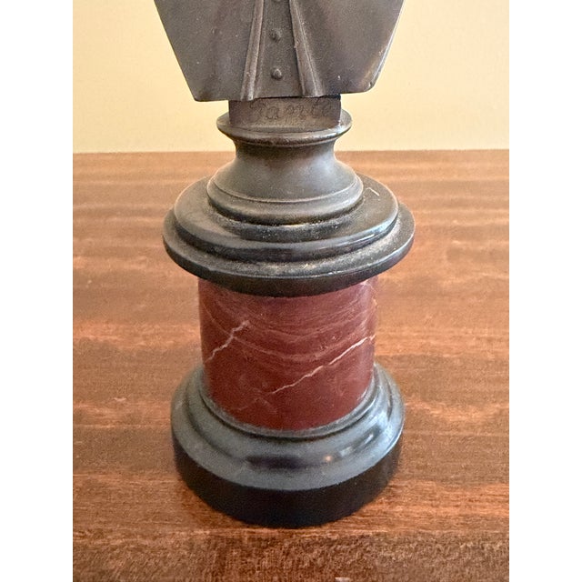 English Grand Tour Style Classical Bust on Marble Base, Neoclassical Italian Figure For Sale - Image 3 of 9