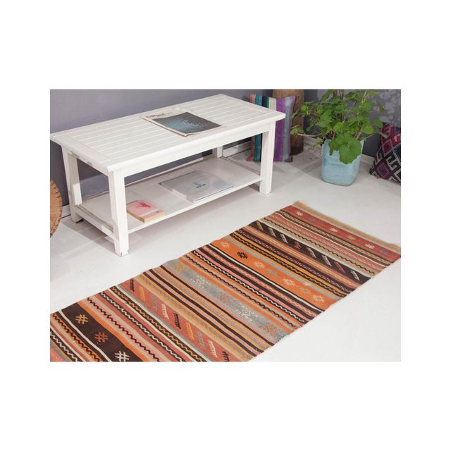 1960s Decorative Vintage Turkish Kilim Runner - 2`7" X 13`0" For Sale - Image 5 of 6