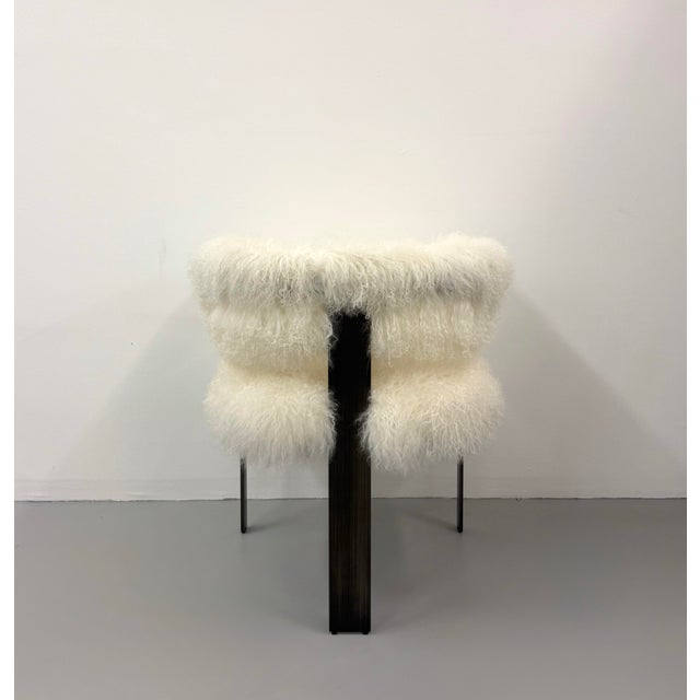Contemporary Late 20th Century Contemporary Mongolian Lamb Fur Armchair For Sale - Image 3 of 5