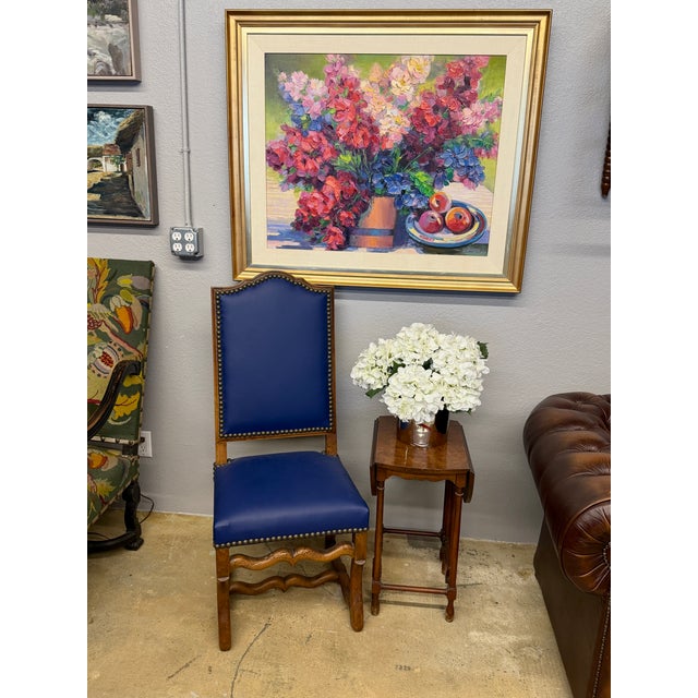 Very large vibrant floral still life in a heavily textured impasto technique by Peter Egeghy likely in its original...