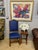 Very large vibrant floral still life in a heavily textured impasto technique by Peter Egeghy likely in its original...