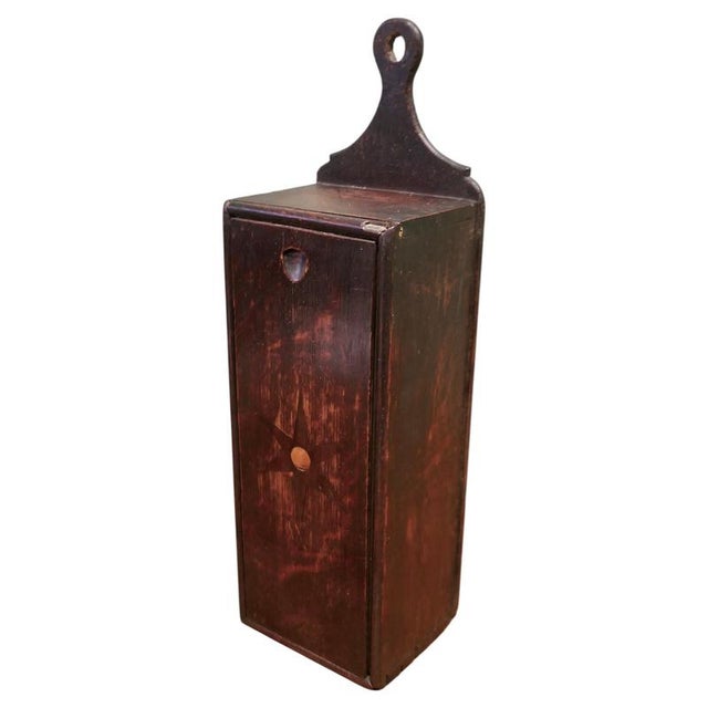 Brown 18th Century Oak Wall-Hanging Candle Box For Sale - Image 8 of 8