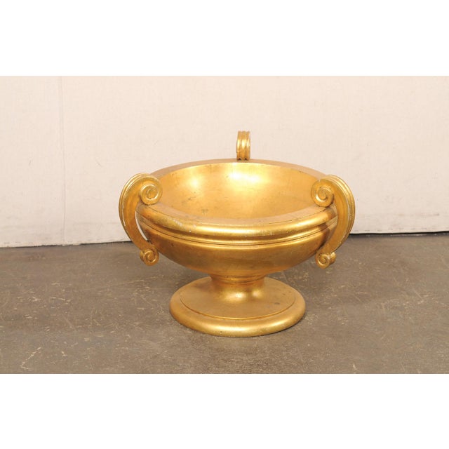 Wood Mid 20th Century Italian Giltwood Neoclassical Style Urn For Sale - Image 7 of 10