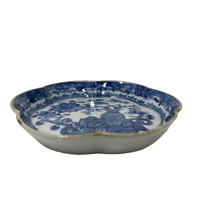 Ceramic 18th Century Chinese Porcelain Pattipan Tea Stand For Sale - Image 7 of 10