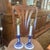 Beautiful pair of Wedgwood Neoclassical Lamps with two women figures on each lamp and a laurel leaf on the bottom. The...
