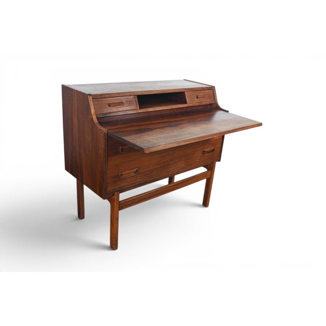 Mid-Century Modern Mid 20th Century Arne Wahl Iversen Model 70 Secretary Desk in Rosewood For Sale - Image 3 of 10