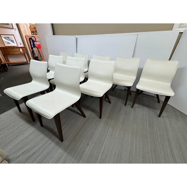 Joseph Jeup Sculpted Trestle Dining Table + X Back Dining Side Chairs, Set For Sale - Image 10 of 11