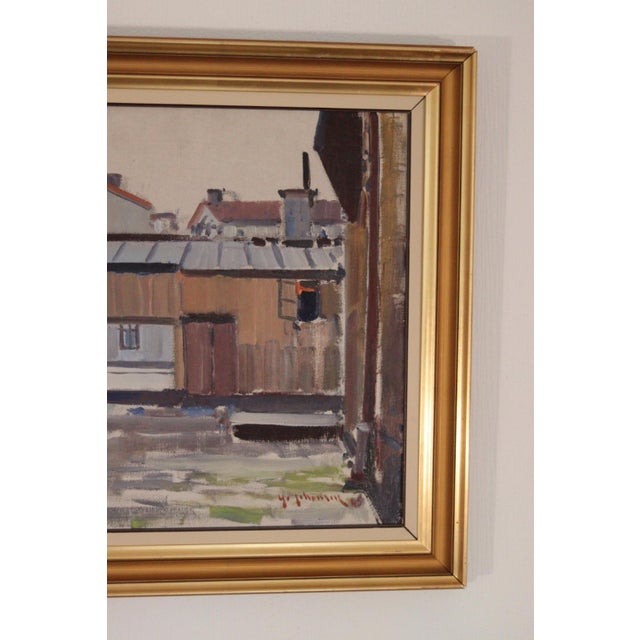 Yo Johansson, Side Street, 1960s, Oil on Canvas, Framed For Sale - Image 12 of 18