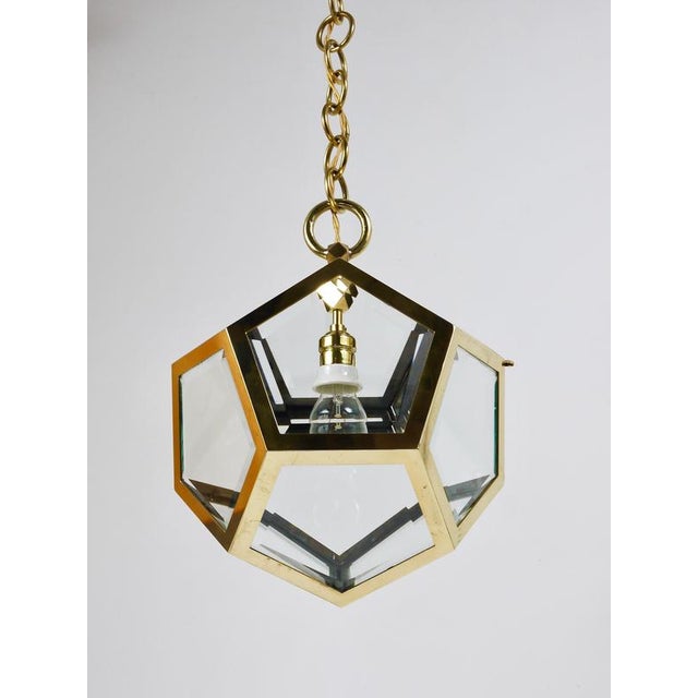 Goldenrod Pendant Lamp Chandelier by Friedrich Otto Schmidt for Adolf Loos Dodekaeder, 1900s For Sale - Image 8 of 18