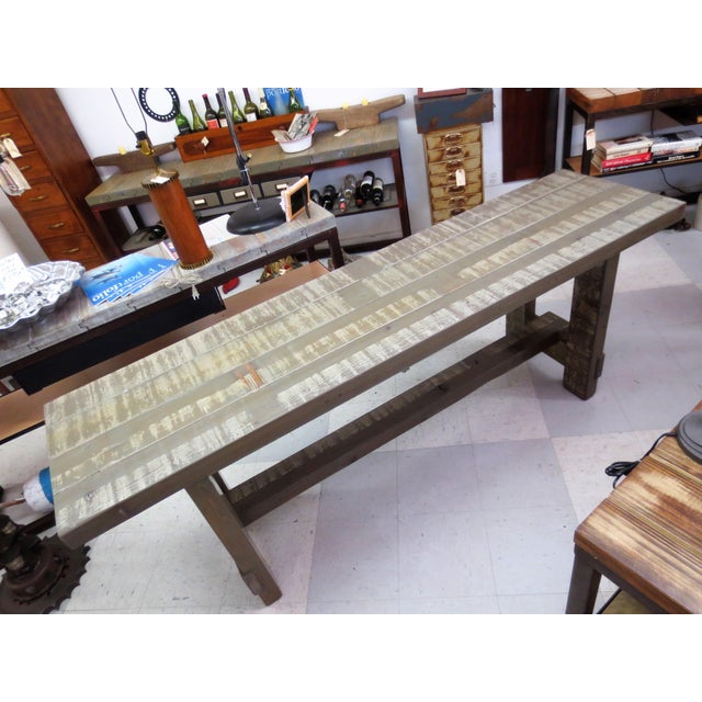 Cedar Rustic Beam Console Table Handmade | Chairish