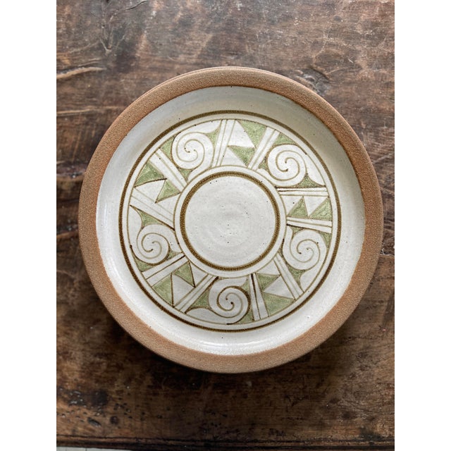 1960s Danish Style Pottery Plates - Set of 4 For Sale - Image 4 of 12