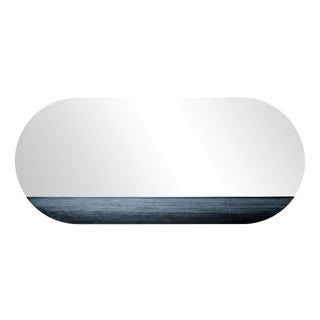 Orizzonte 55120 Silver Oval Mirror by Disain1971 For Sale