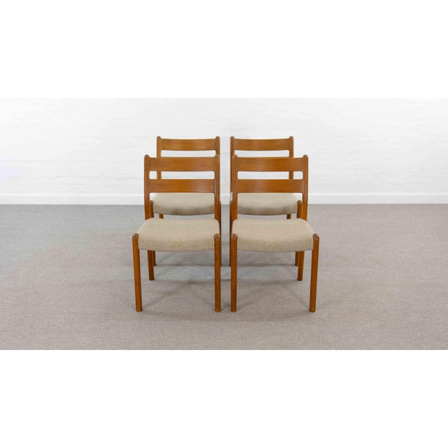 Mid-Century Teak Dining Chairs from EMC, 1960s, Set of 4 For Sale - Image 3 of 18