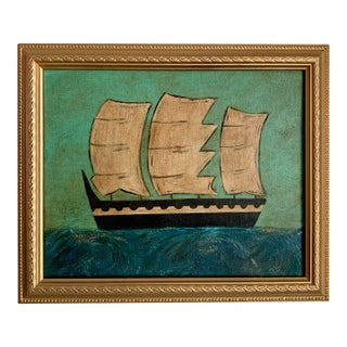 Contemporary Impressionist Style Seascape Painting on Canvas, Framed For Sale