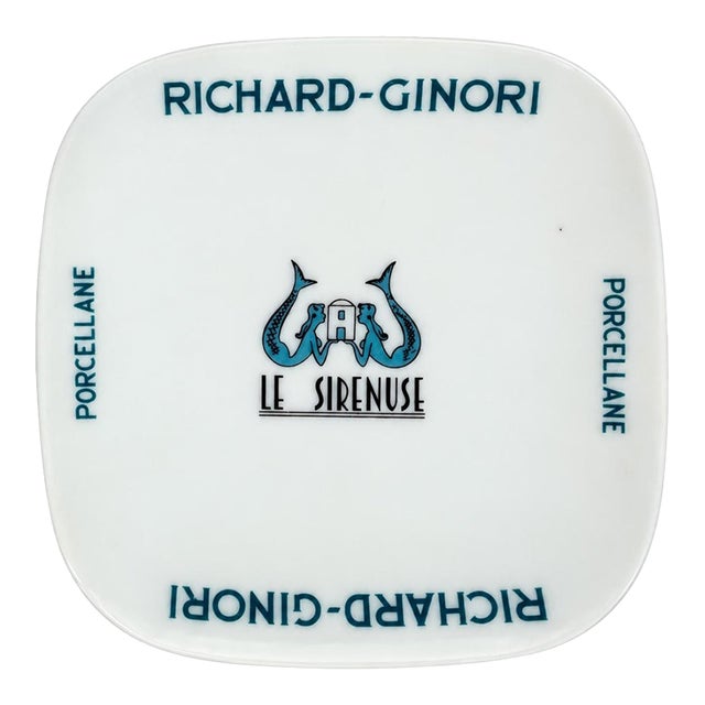 Vintage Le Sirenuse Hotel Positano Italy Richard Ginori Porcelain Ashtray Catchall Dish For Sale