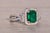 Silver The 74th Avenue: Emerald and Diamond Ring in White Gold For Sale - Image 8 of 11