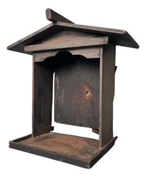 Japanese Kamidana Antique Shinto Wooden Shrine