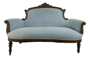 Antique Victorian Carved Wood Settee