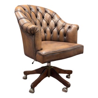 English Chesterfield Desk Chair For Sale
