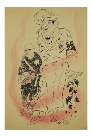The Dictators, Original ink by Adolf Reinhold Hallman, 1938